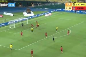 [进球视频] 广州豹1-1扳平比分，侯煜门前轻松破门